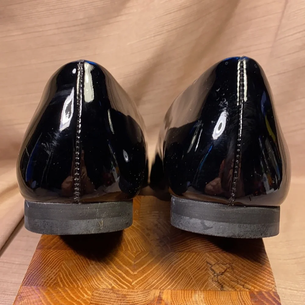 NWOT Ahimsa point toe cork footbed flats 2